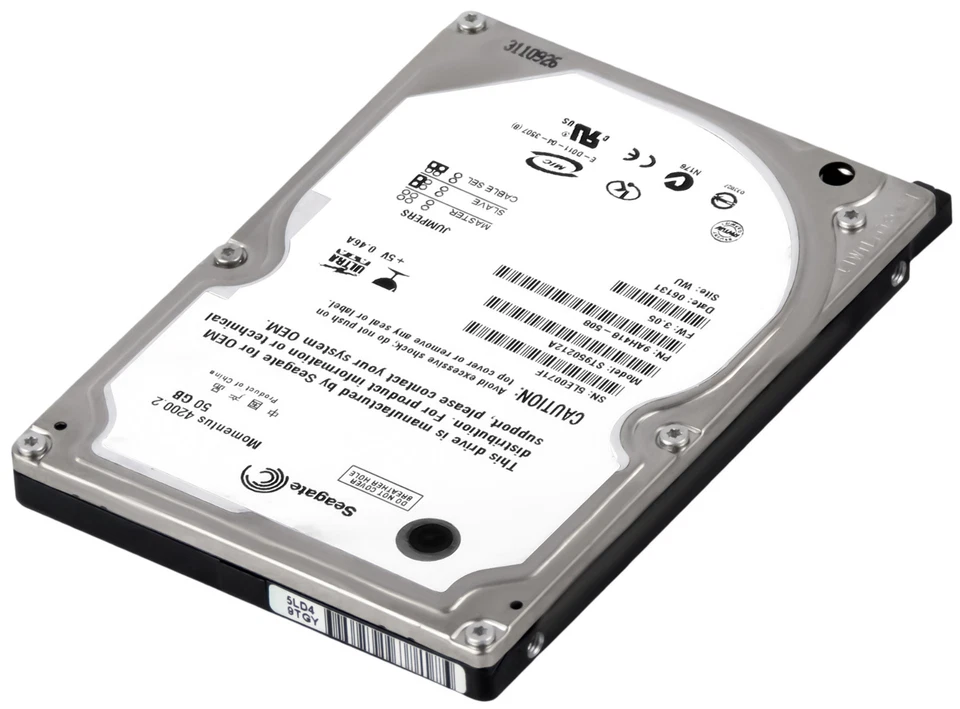 Hard Drive Seagate Momentus 42000.2 ST950212A 50GB 4.2K 2MB Ata 2.5'' - Image 2 of 3
