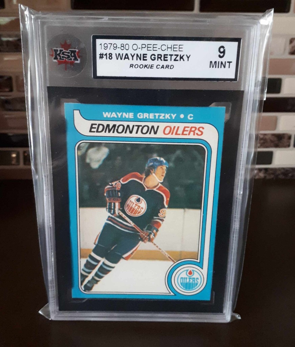1979-80 O-Pee-Chee #18 Wayne Gretzky Rookie Card KSA 9 MINT