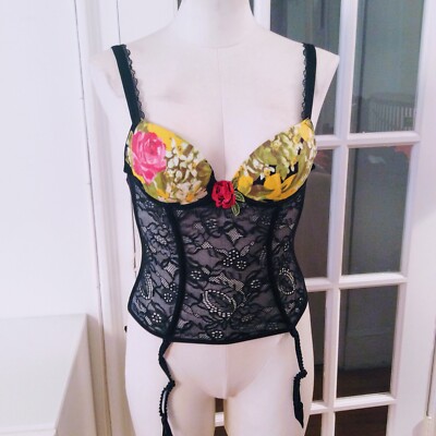 Lise Charmel Molded Underwired Boned Bustier/ Giupiere/ Corset 32-B