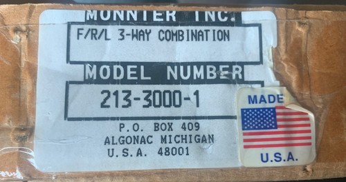 Monnier 213-3000-1 Pneumatic Filter Regulator Lubricator Combo - Picture 4 of 4