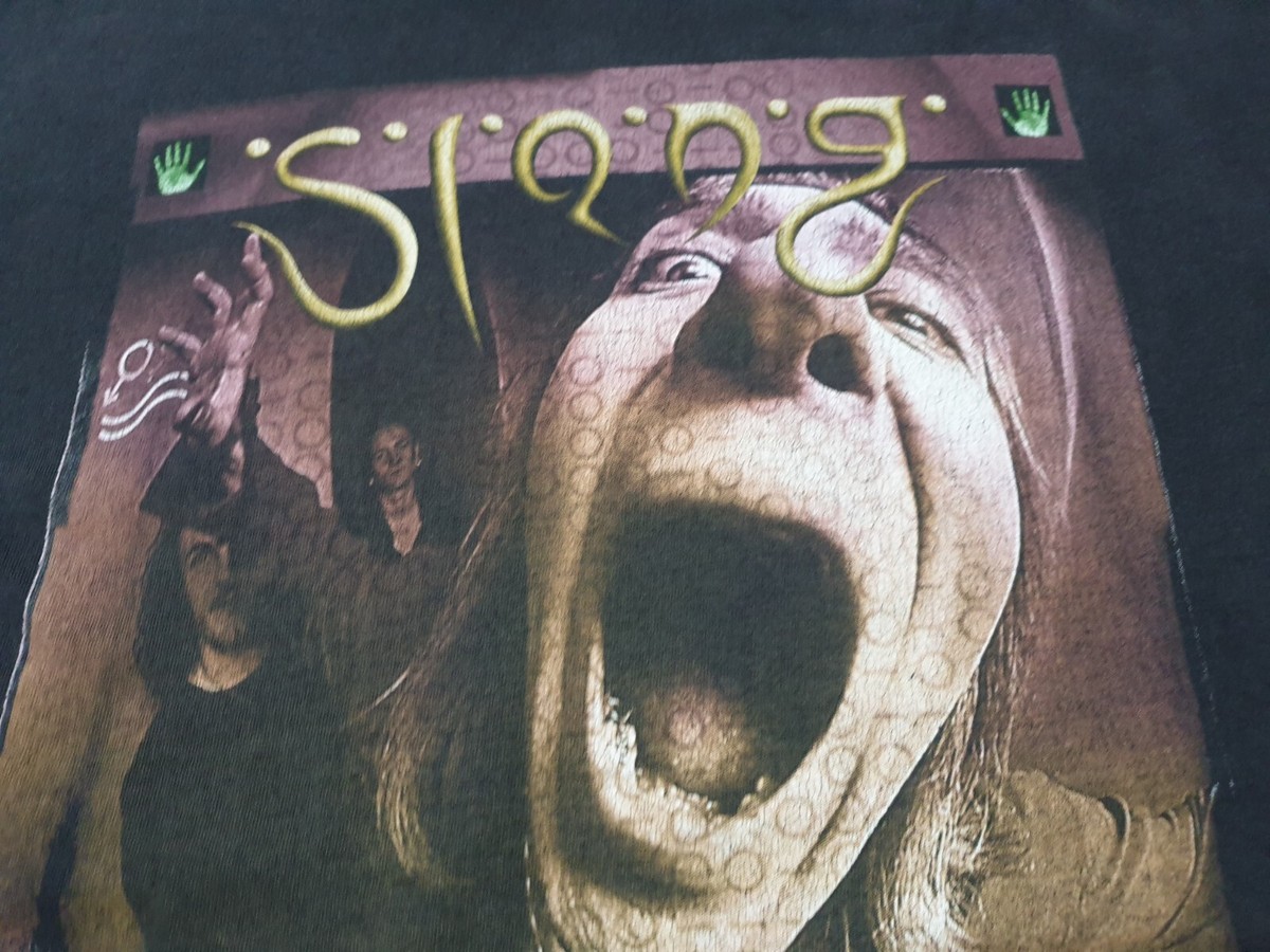 VINTAGE 90s 1996 DEF LEPPARD SLANG WORLD TOUR CONCERT T SHIRT 