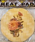 Natural Bamboo Kitchen Heat Pad Floral Print NEW