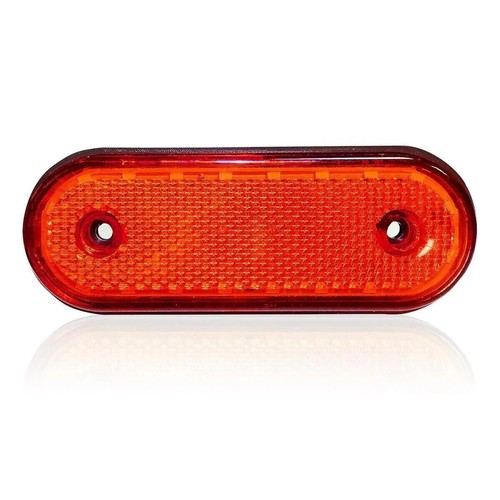 12v Oval 20 Led Red Rear Side Outline Marker Lamps Light Trailer Truck Lorry - Picture 4 of 9