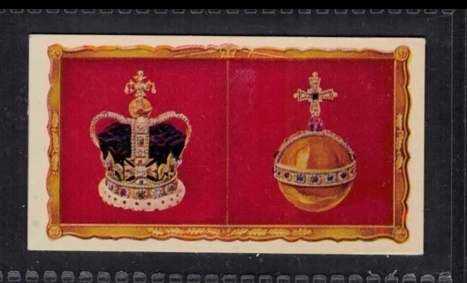 KINGS ORB AND ST EDWARDS CROWN - 80 + year old English Card # 39