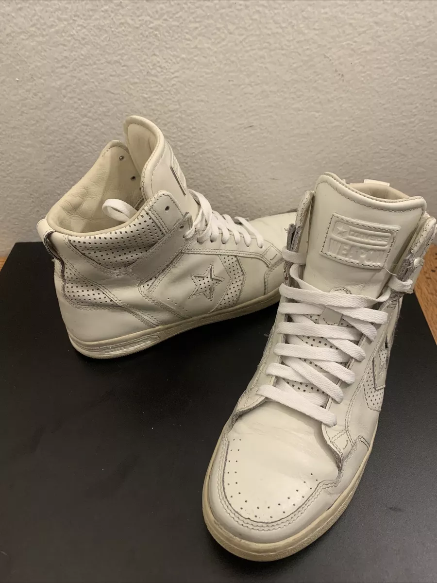 CONVERSE X VARVATOS WEAPON LEATHER 136686C Men's Sz 8.5 White | eBay