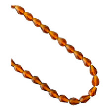50 Dark Topaz Preciosa Czech Glass 7x5mm Teardrop Fire Polished Drop Beads