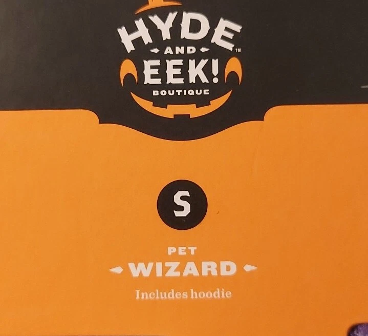 Disfraz de mago gato o perro mascotas de una pieza, púrpura con capucha, tamaño: estrellas pequeñas/luna Foto 4 de 4