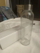 Boroux Glass Water Bottle 16.9oz. / .5lt. Pure Borosilicate Thermal Shock Resist