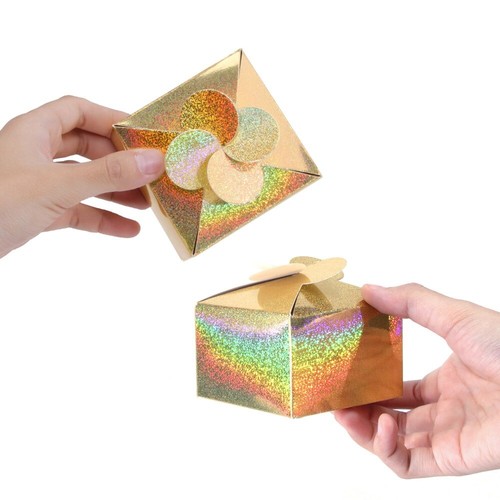 10pcs Portable Chocolate Candy Boxes Gold Foil Gift Packaging Boxes Baby Shower - Picture 19 of 20