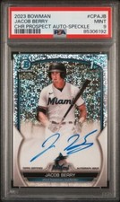 2023 Bowman Chrome Rookie Autograph Speckle Jacob Berry RC 147/299 PSA 9 (134)
