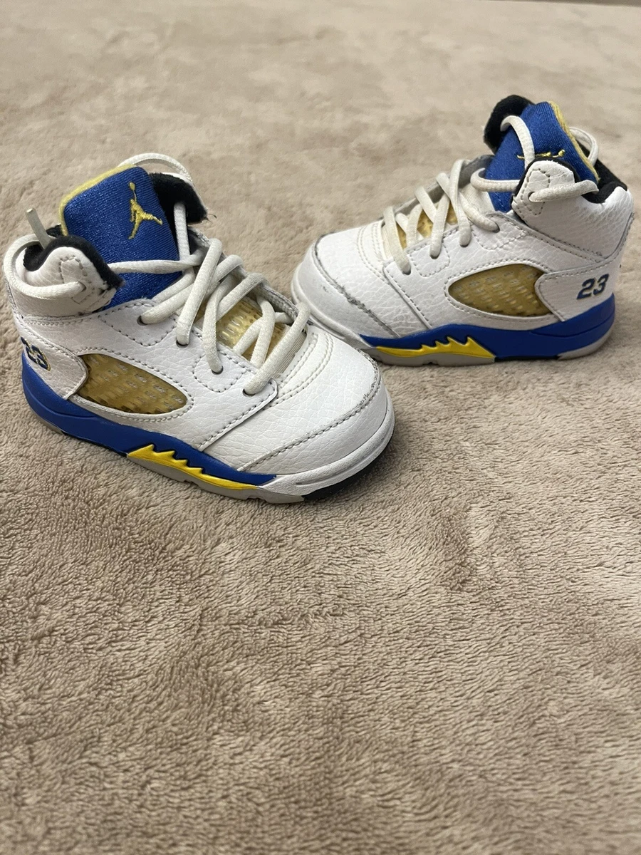 Vintage 2013 Jordan 5 Warriors Baby Toddler Kids Size 4c