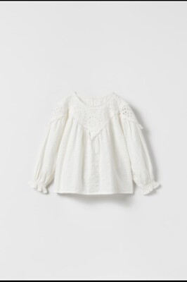 ZARA NWT shirt blouse embroidered size 4-5 years | eBay
