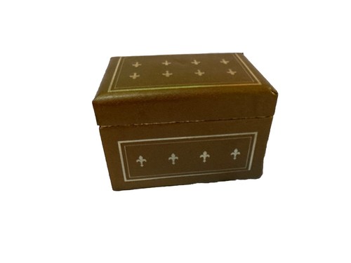 Vintage Address Box W/ Lid Paper Material Unbranded Gold - Picture 4 of 8