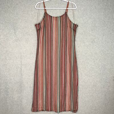 sam edelman crochet dress Sam Edelman Dress Sz 12 Midi Macrame Striped Crochet Festival Boho Cowgirl  FLAW