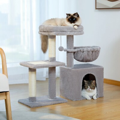 28'' STURDY Cat Tree Tower Activity Center Large Playing House Condo For Rest