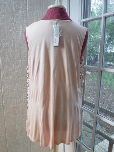 APT.9 Sequined Cowl Neck Sleeveless Top Women XL ~NWT~ - Picture 6 of 8