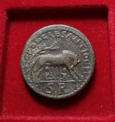 SEVERUS ALEXANDER, Pisidia, Antioch Æ32 222-235 She wolf suckling twins Romulus