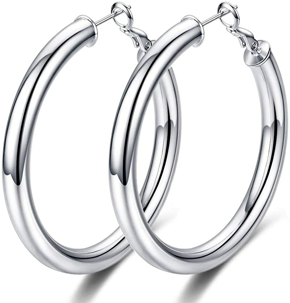 【HYKE】HOOP EARRINGS SILVER925 Women's Split Hoop Earrings - Silver Earrings - JAXXON