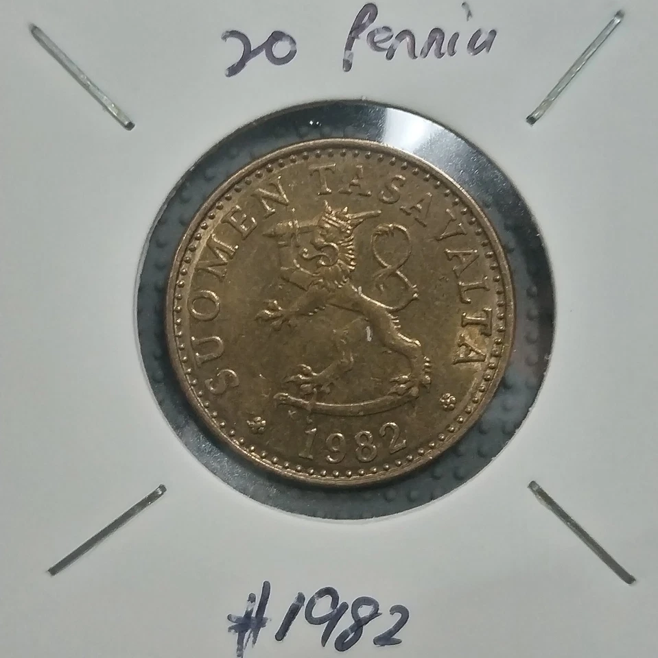 芬兰 Finland 20 Penniä Coin 1982 Suomen Tasavalta - Image 3 of 4