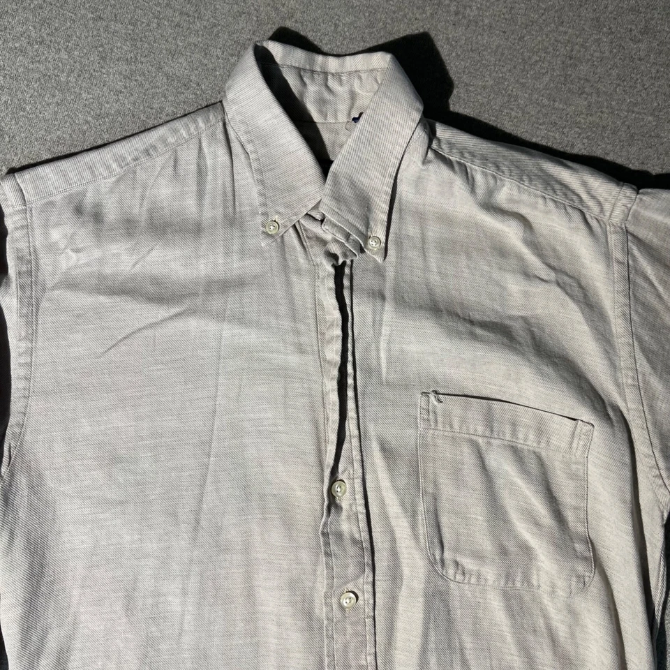 Burberry London Button Down Shirt Men’s Size Small Beige Cotton Casual - Image 3 of 4