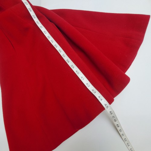 VTG Italy Old Money Romantic Coat Red Fit n Flare 60's Triple Breasted Sz S/M - Picture 12 of 15