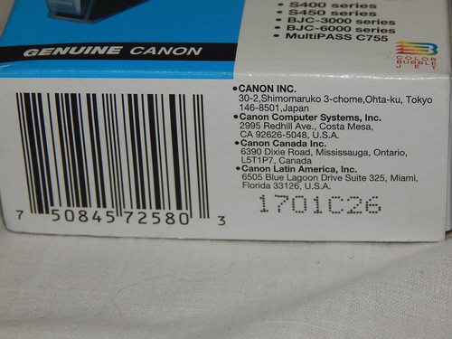 New Genuine Canon BCl-3eC Cyan Printer Ink Cartridge New Unused In Original Box - Picture 4 of 4