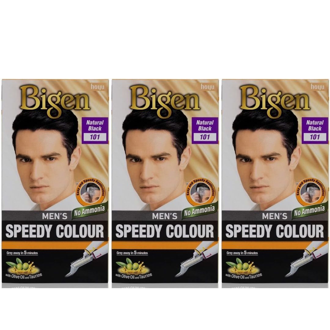 Bigen Natural Black 101 Men's Speedy Colour with No Ammonia 1 Pack