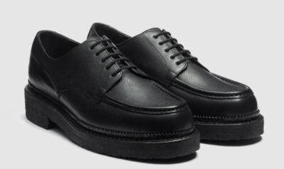 NIB $1135 J.M. Weston Eugene Grained Leather Golf Derby Shoes - 8