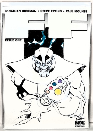 FF #1 | Future Foundation | Dynamic Forces Thanos Signed Remarked Chris Campana