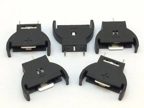 5x Batteriehalter für ⌀20mm Knopfzelle | Leiterplattenmontage,aufrecht,CR2032