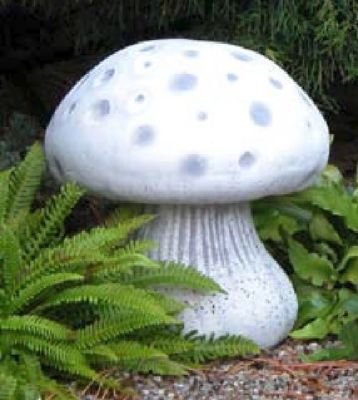 Pilz Steinpilz Gartendeko Dekoration Steinguss Steindekoration Dickröhrling 28cm