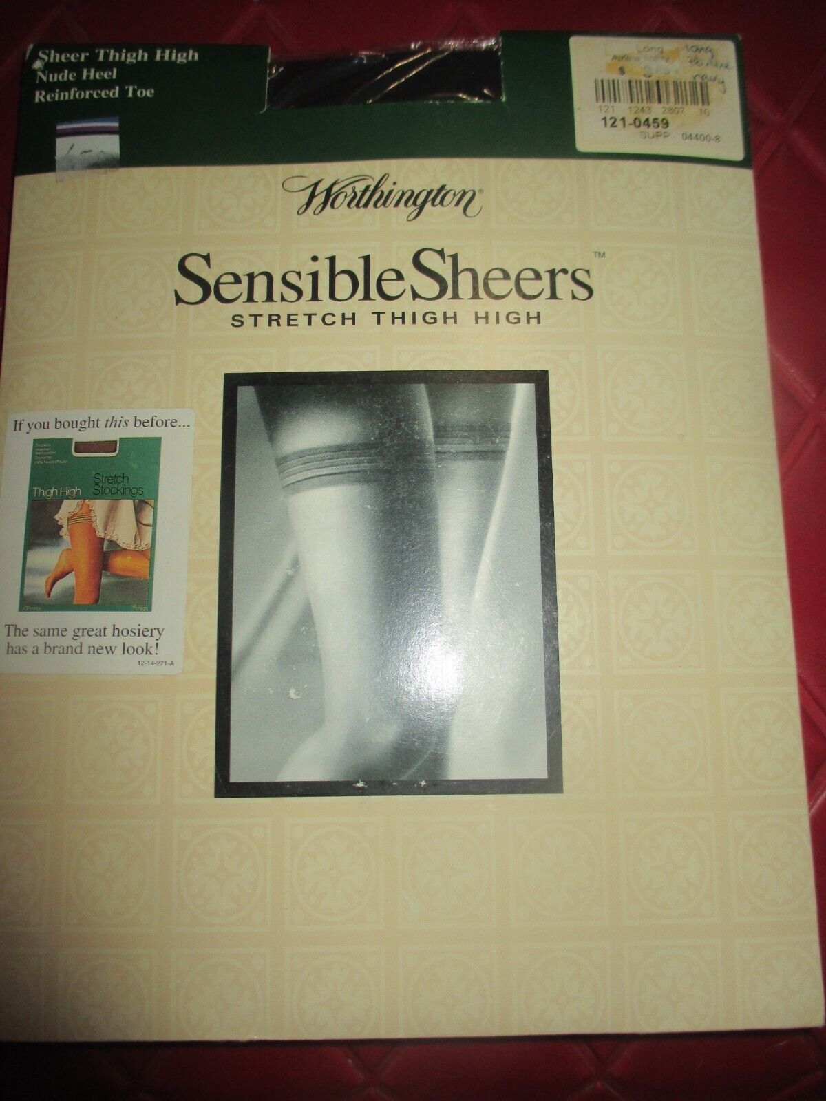 WORTHINGTON  Vintage NAVY BLUE Seamless STOCKINGS - Size Long - 1990's