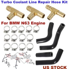 Turbo Coolant Line Repair Hose Kit For BMW X5 X6 50iX 550i 650i 750i -N63 Engine