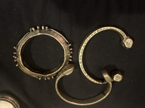Pulseras étnicas tuareg marroquíes 3 malí bereberes tuareg tribales africanos de colección - Imagen 2 de 5