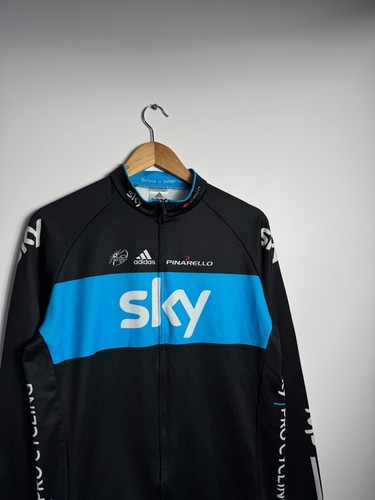 Adidas Team Sky Pinarello Long Sleeve Full Zip Cycling Jersey Jacket Size XXL - 第 3/11 張圖片