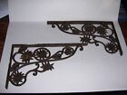 Vintage Cast Iron Architectural Garden Bracket Hooks - Pair