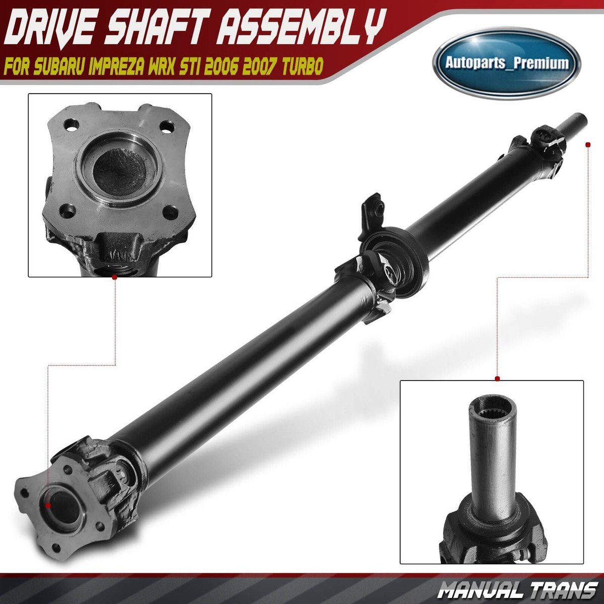 Rear Driveshaft Prop Shaft Assembly for Subaru Impreza WRX STI