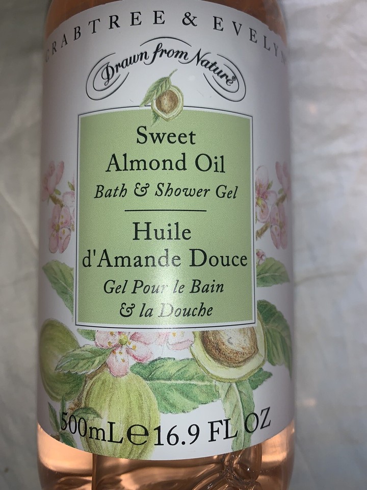 Crabtree & Evelyn Sweet Almond Oil Bath & Shower Gel 16.9 oz 500 ML NEW