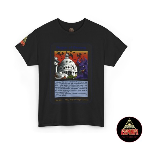 Plague Of Demons Shirt, Illuminati Card Game T-Shirt, Steve Jackson Games Tee - Picture 2 of 13