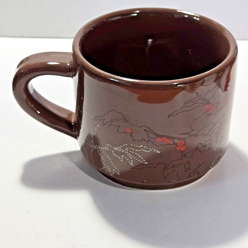 Starbucks 2009 Stackable Coffee Cup Mug Brown Red Berries 10oz - Picture 3 of 6