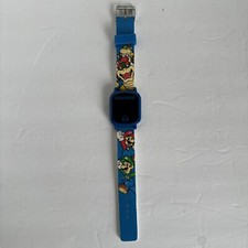2021 Super Mario Nintendo Accutime Blue Watch Digital tested, works EUC.