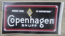 COPENHAGEN SNUFF SINCE 1822 IT SATISFIES DECAL 6X3.5 NEW