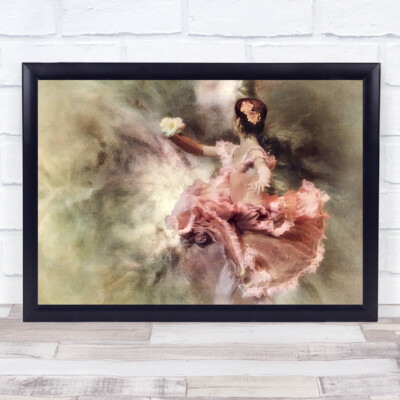 Painting Colour So Bright Motion Dancer Dancing Ballet Ballerina Pink Art Print