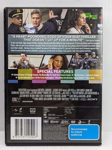 Money Monster DVD Region 2,4,5 PAL PreOwned George Clooney Julia Roberts - Picture 2 of 6