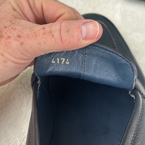 EUC Vellapais Lapitos Herren Penny Halbschuhe Größe 12 Leder schwarz Freizeit Handarbeit - Bild 7 von 9