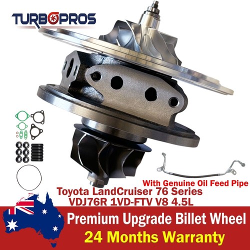 Upgrade Billet Turbo Core+Oil Feed Pipe For Toyota LandCruiser VDJ76R 4.5L - Foto 1 di 17