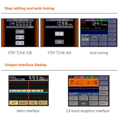ATS25-XF Upgrade Full Band Radio Antenna Kit 2.8'' TFT LCD Display FM LW SW CB - Zdjęcie 10 z 15