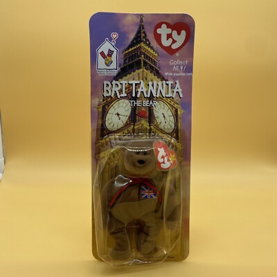 Britannia the Bear McDonalds Ty Beanie Baby Rare Errors 1993/1997