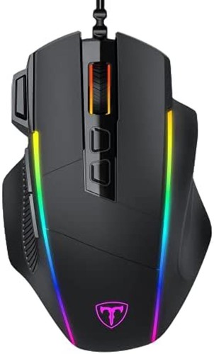 Pictek PC278A Wired Gaming Mouse - 8000DPI, 8 Prog Btns, RGB, Ergo, Right-Handed - 第 1/12 張圖片