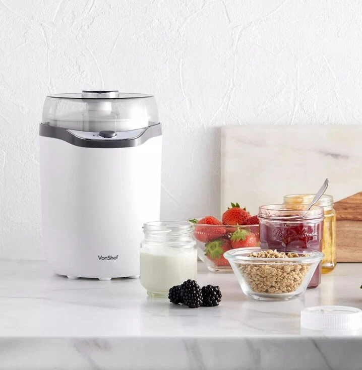 Máquina de fazer iogurte grego – com filtro e receitas incluídas, 1,8L, VonShef - Imagem 3 de 4